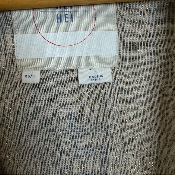 Hei Hei Daybreak Shimmered Kimono Jacket Size XS-S Gold Anthropologie - Picture 8 of 16